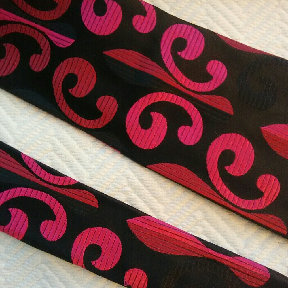 RARE Duchamp London Luxury High Jacquard Silk Tie